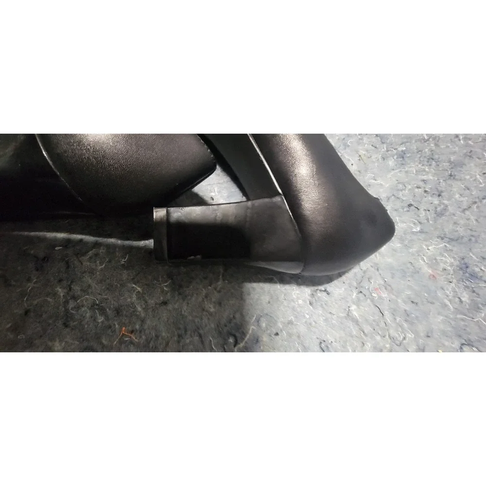 Apostrophe Women's Black Leather Slip-on Heels Size 9M‎